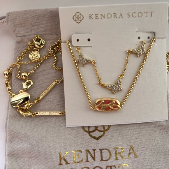 ✨Dolly Parton x Kendra Scott Gold Elisa Convertible Butterfly pendant necklace🦋 - Picture 11 of 11